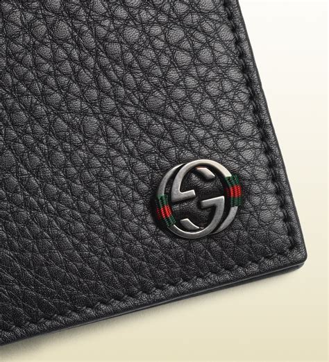 gucci men's leather wallet